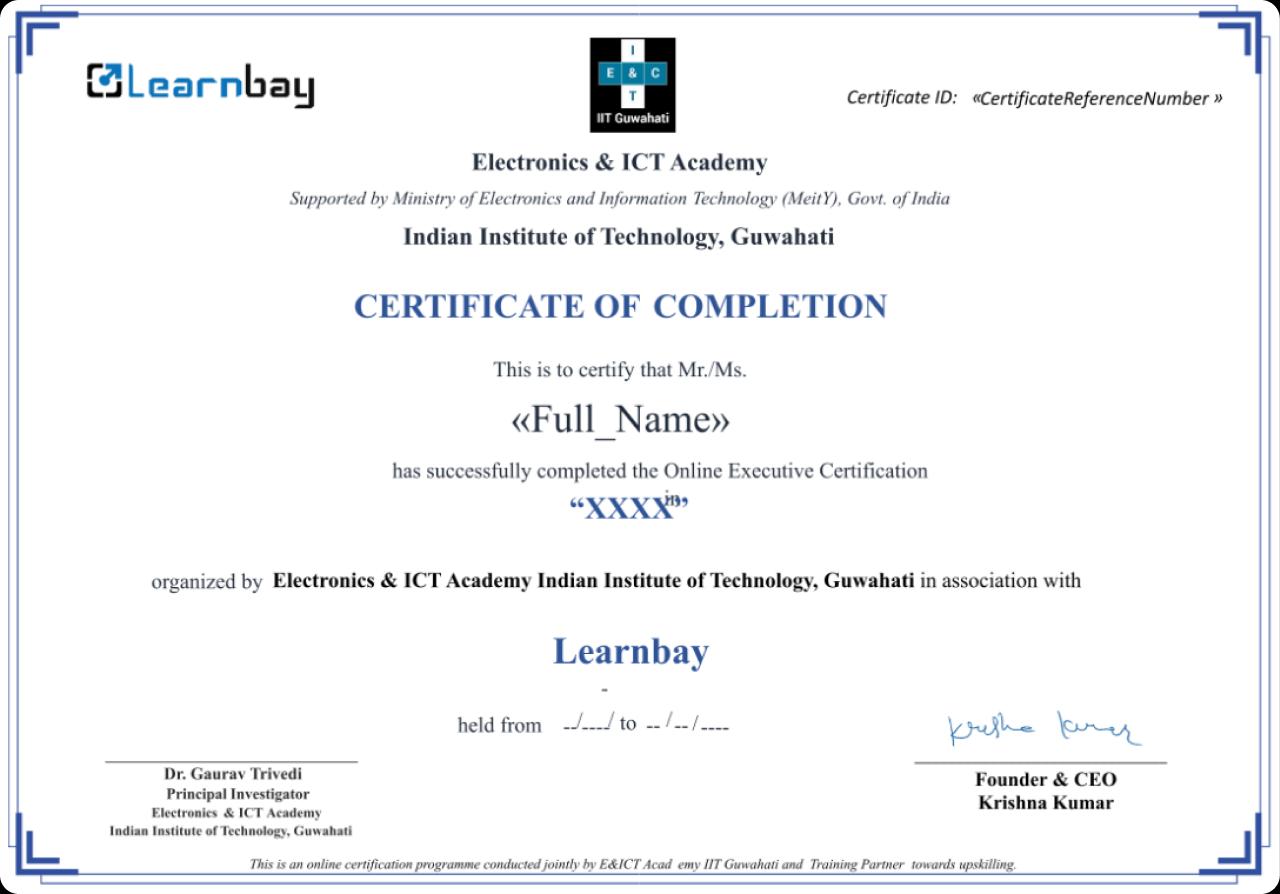 Executive program in Data Science and AI | IITG Certification